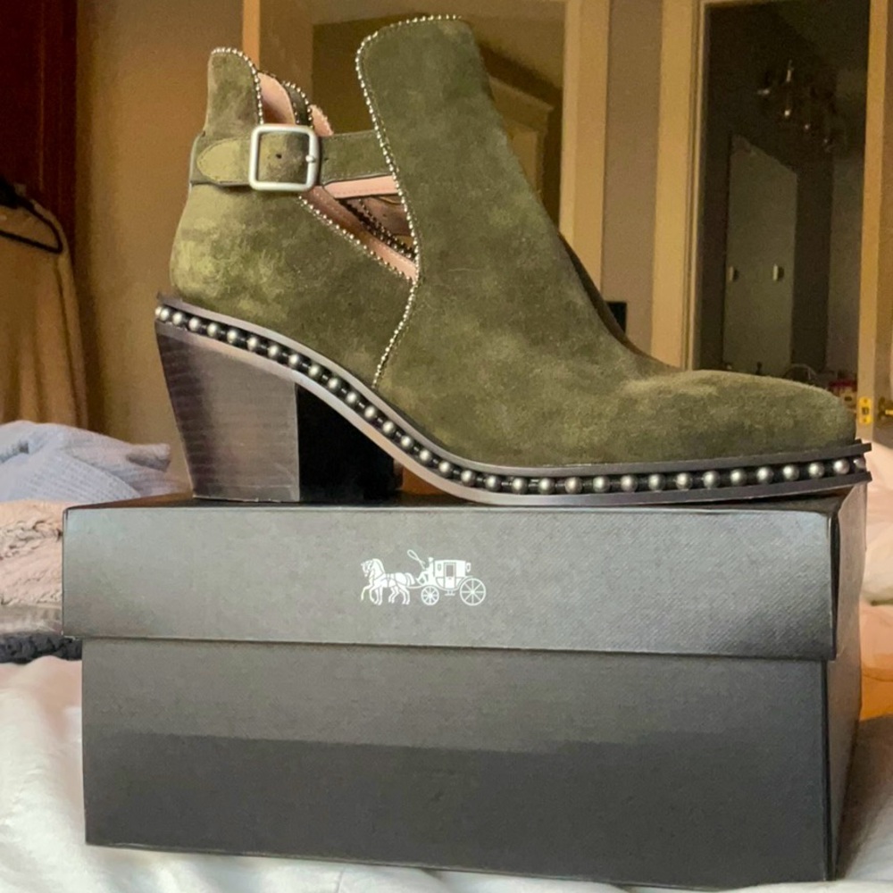 Gorgeous Pipa Juniper Suede Booties
